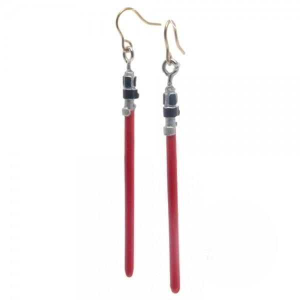 Star Wars Red Light Saber Earrings