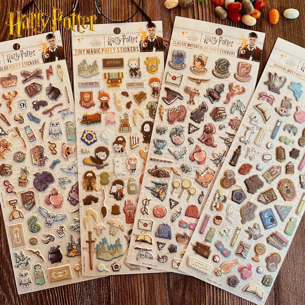 Harry Potter Watercolor Puffy Sticker Sheets | 4-Pack