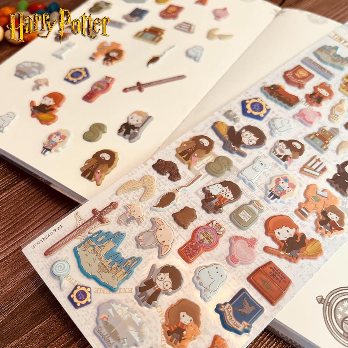 Harry Potter Watercolor Puffy Sticker Sheets | 4-Pack
