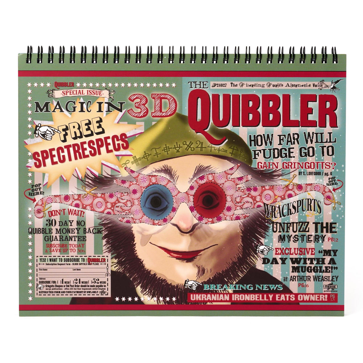 Harry Potter The Quibbler Weekly Planning Pad