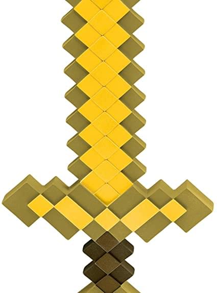 Minecraft Gold Sword Child Costume Prop