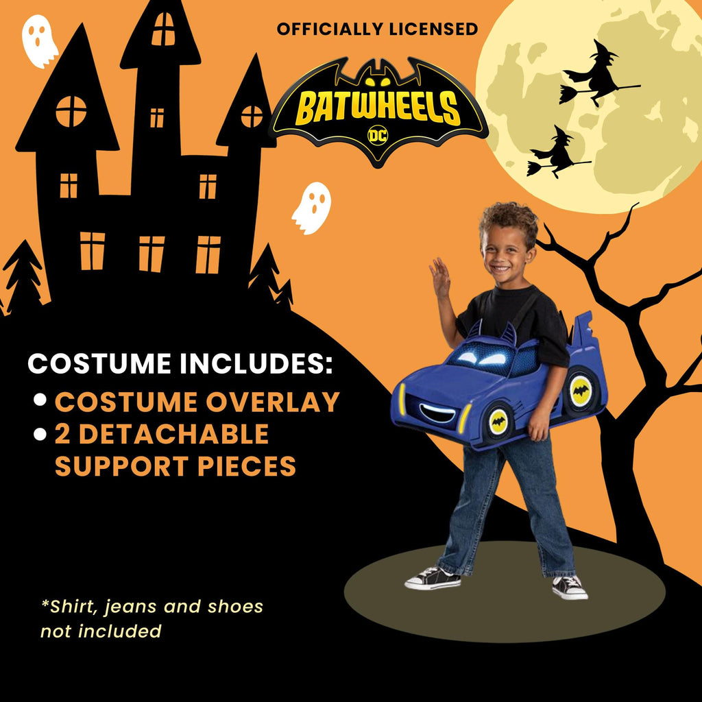 DC Batwheels Bam Ride-On Classic Child Costume | One Size Up to Sz 6