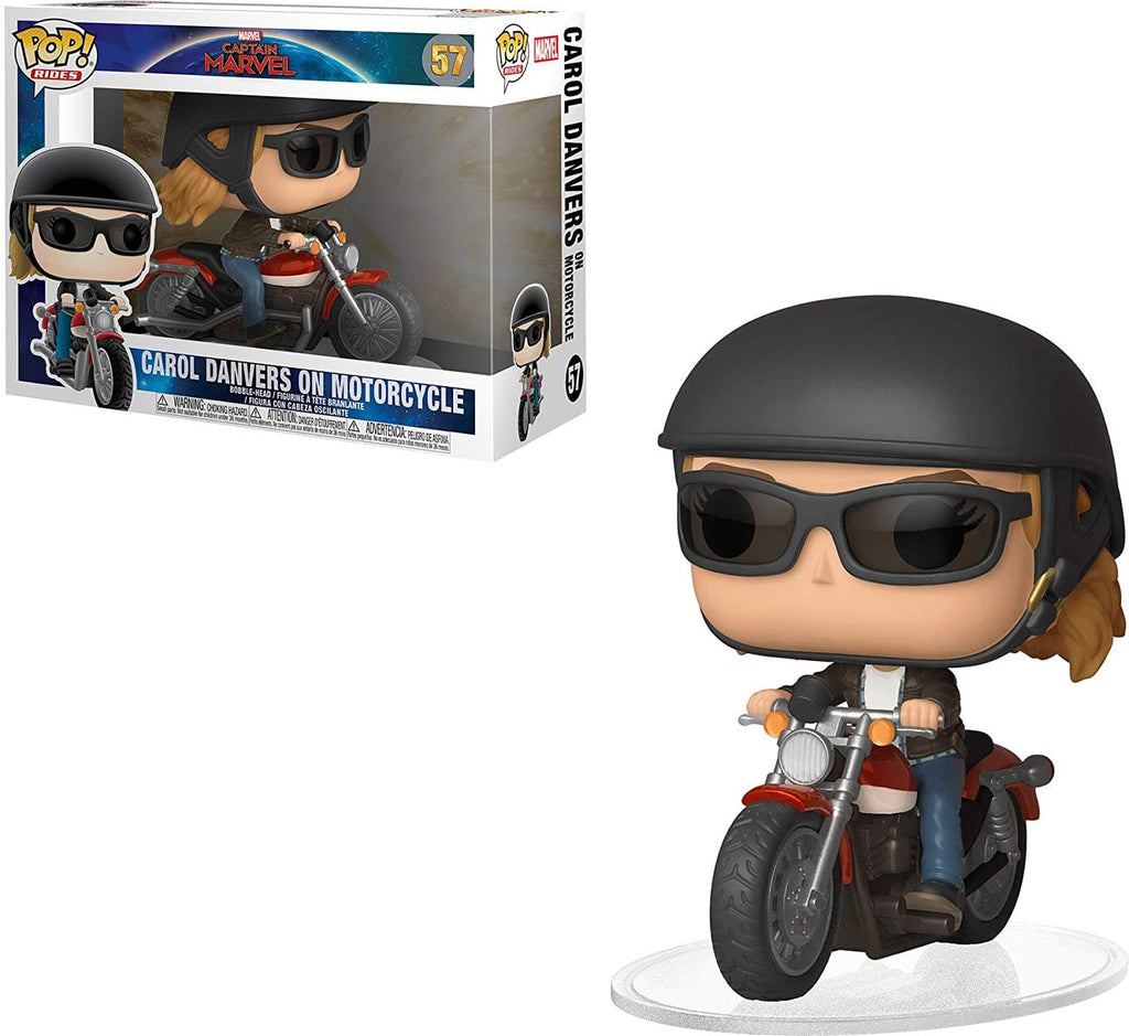 Marvel Captain Marvel Funko POP Rides Vinyl Figure | Carol Danvers on Motorcycle