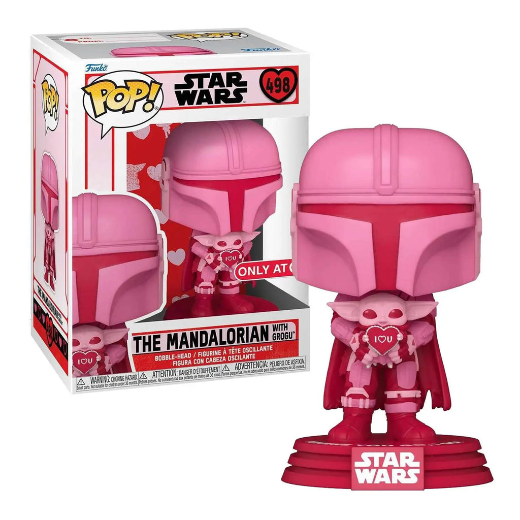 Star Wars Funko POP | Valentine's Edition Mandalorian with Grogu