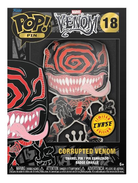 Marvel 3 Inch Funko POP Pin | Corrupted Venom Chase