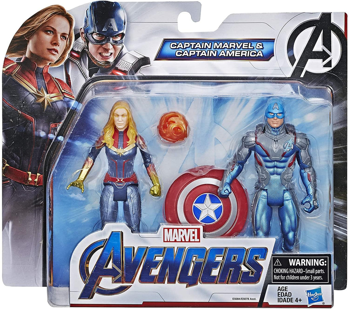 Marvel Avengers 6 Inch Action Figure Team Pack | Captain America & Captain Marvel