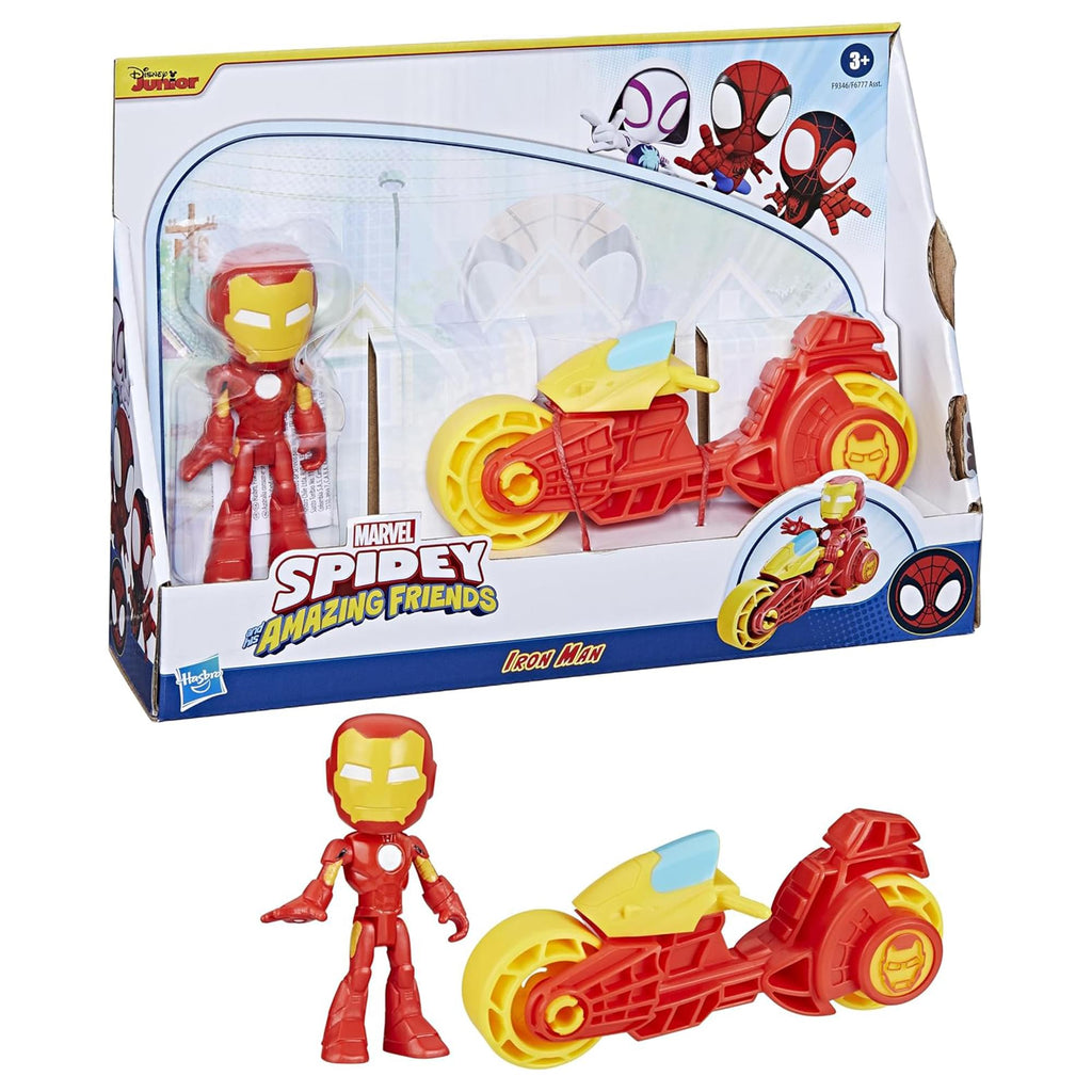 Marvel Spidey and Friends Figure & Motorcycle | Iron Man