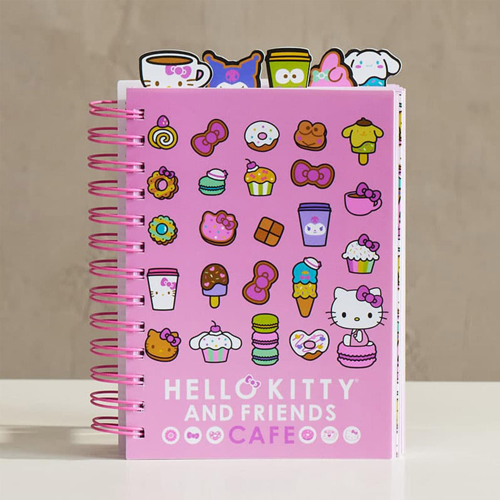 Sanrio Hello Kitty And Friends Cafe 5-Tab Spiral Notebook