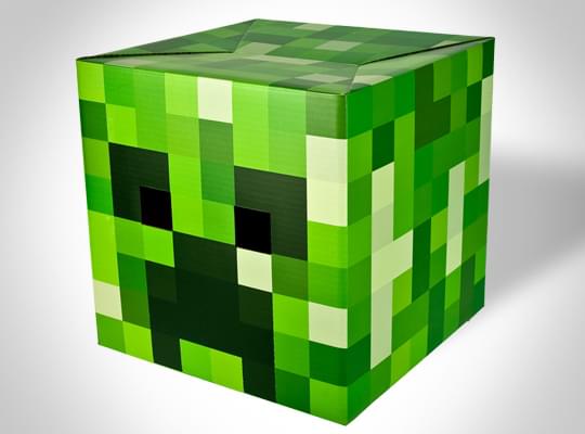 Minecraft Creeper Head Cardboard Costume Mask