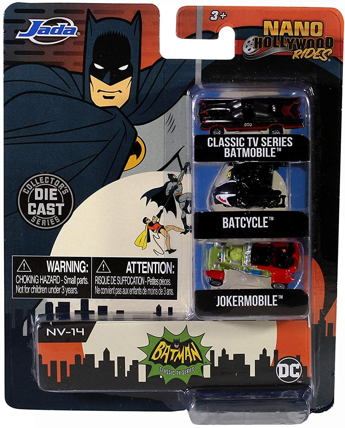 Batman 1966 TV Series Nano Hollywood Rides 3-Pack