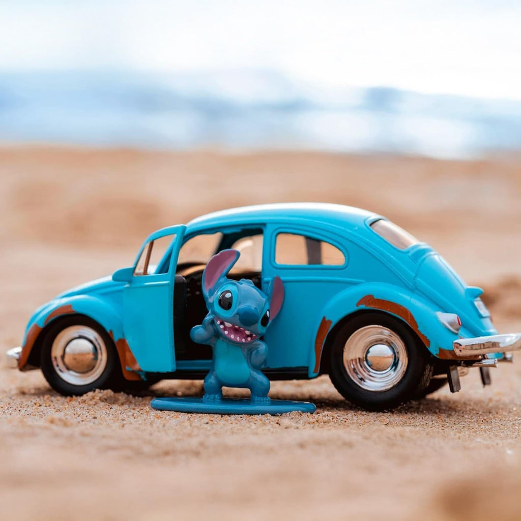 Disney 1:32 HWR 1959 Blue Punch Buggy w/ Stitch