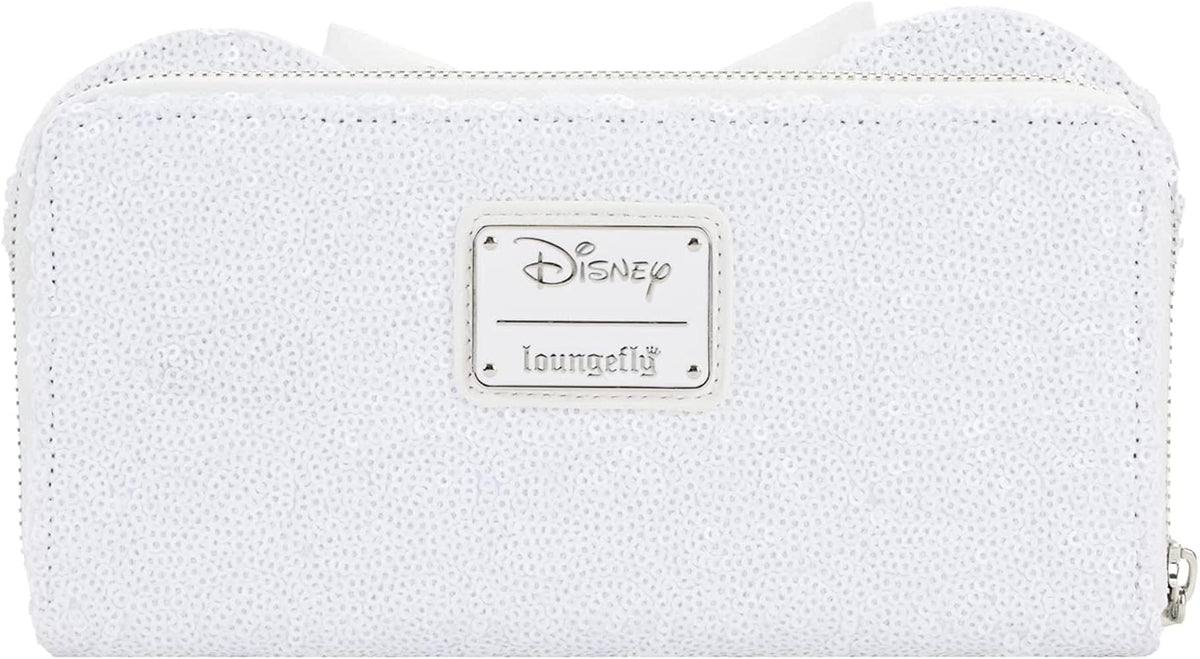 Disney Minnie Mouse Sequin Wedding Zip Around Wallet