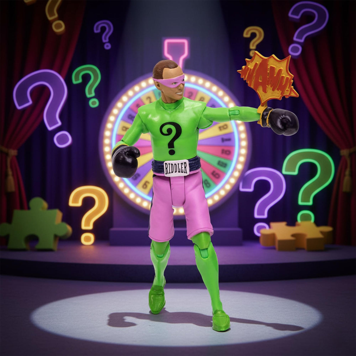 DC Batman 1966 TV Series 5 Inch Action Figure | Riddler Boxing