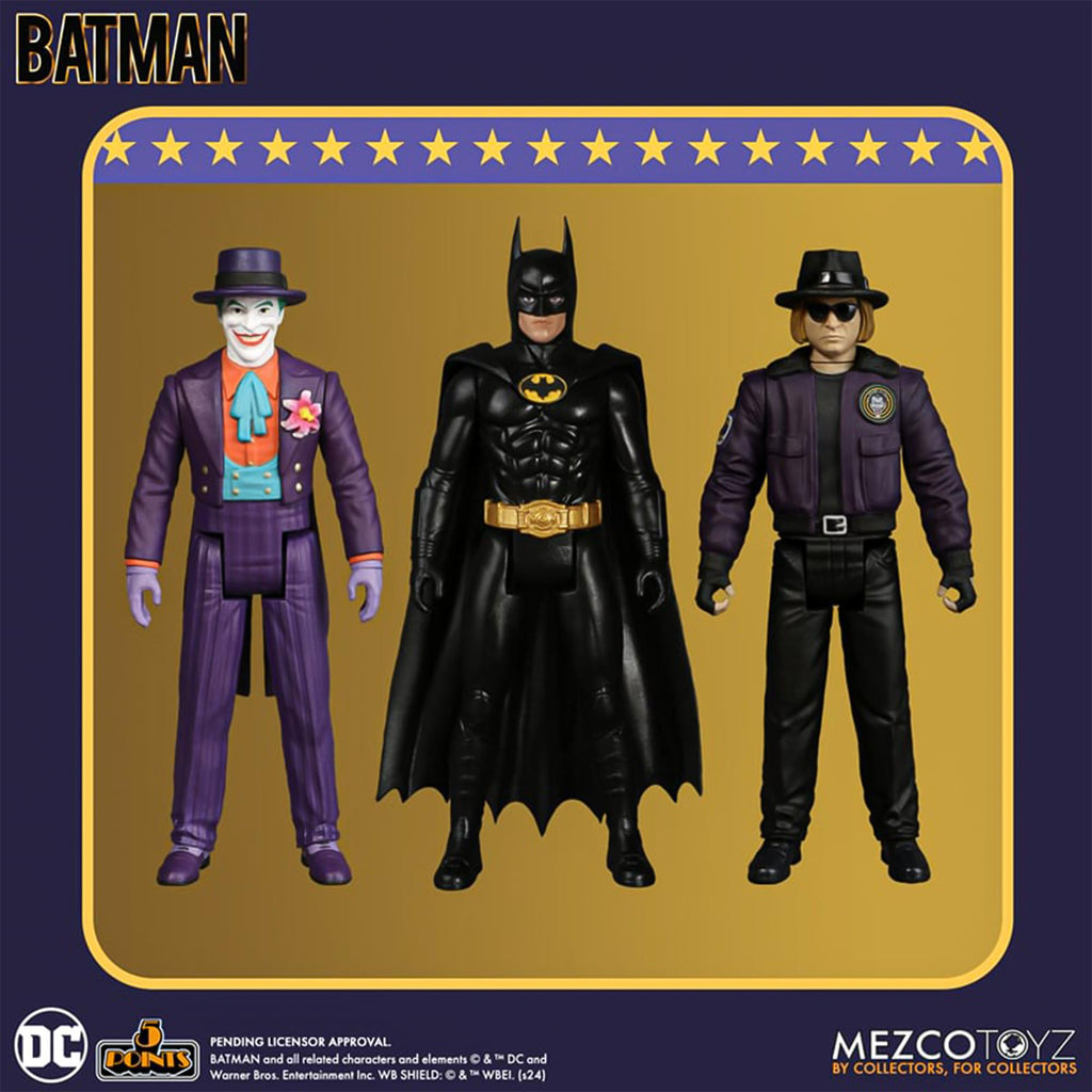 DC Comics 5 Points 1989 Batman Action Figure | Joker