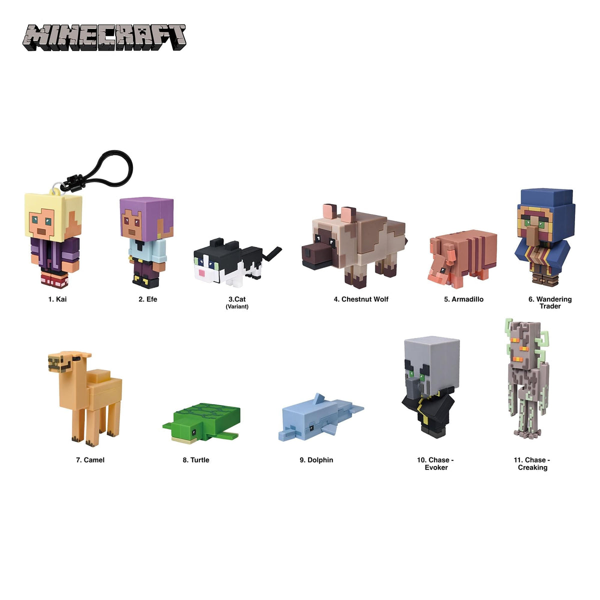 Minecraft Series 5 Blind Bag 3D Foam Bag Clip | One Random