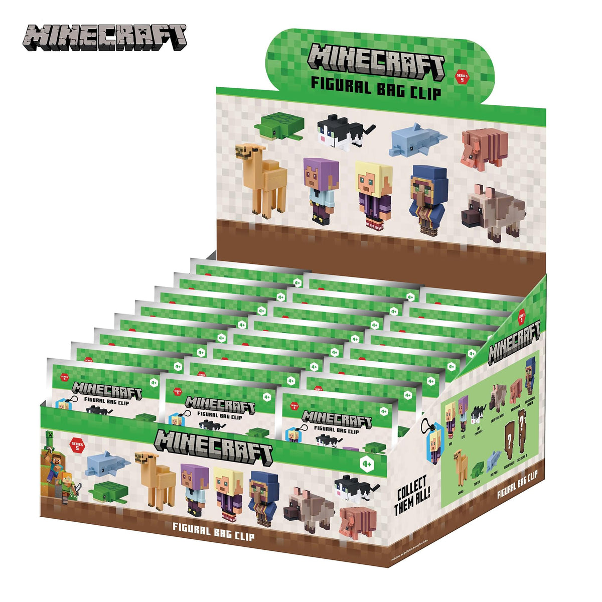 Minecraft Series 5 Blind Bag 3D Foam Bag Clip | One Random