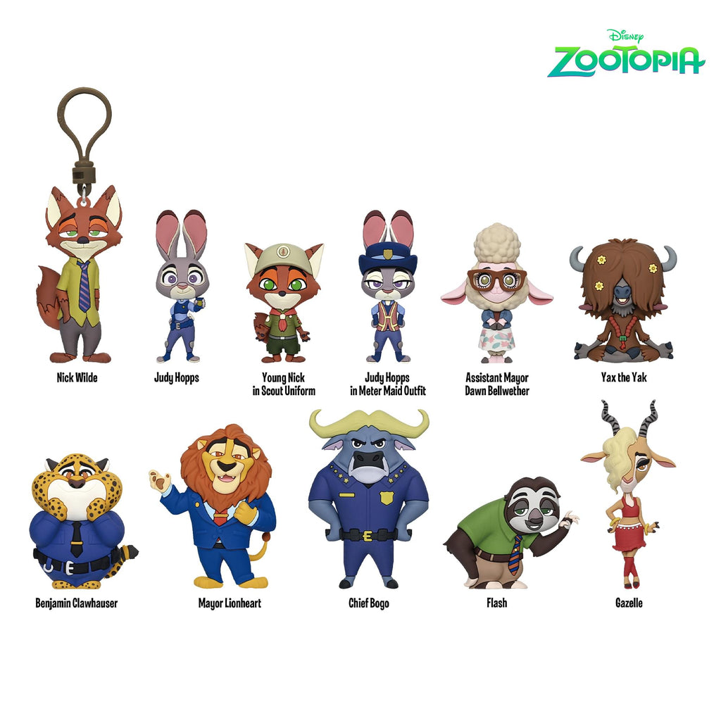Disney Zootopia Series 73 Blind Bag 3D Foam Bag Clip | One Random