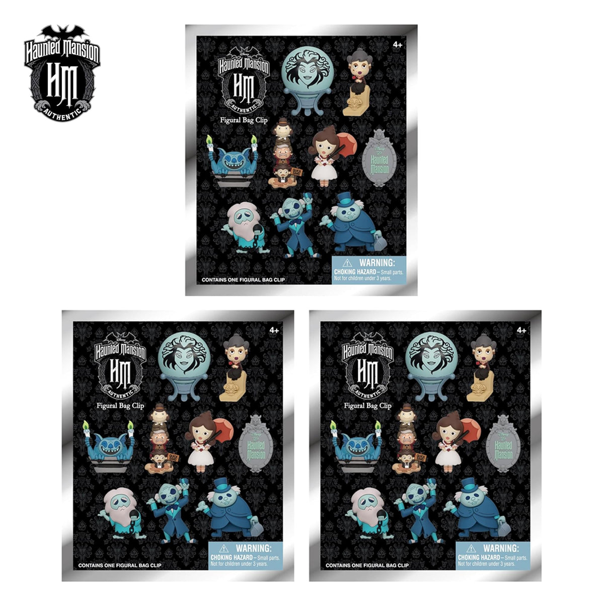 Disney Haunted Mansion Series 1 Blind Bag 3D Foam Bag Clip | 3 Random