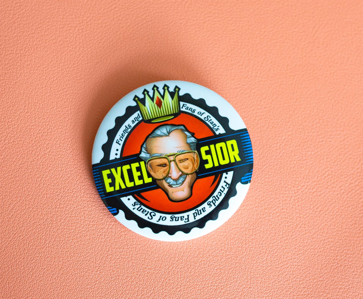 Stan Lee Excelsior Button Pin