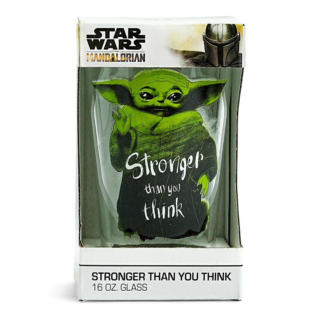 Star Wars Grogu "Stronger Than You Think" 16oz Pint Glass