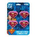 DC Comics Supergirl Pink "S" Logo Magnetic Bag Clips | Set Of 4