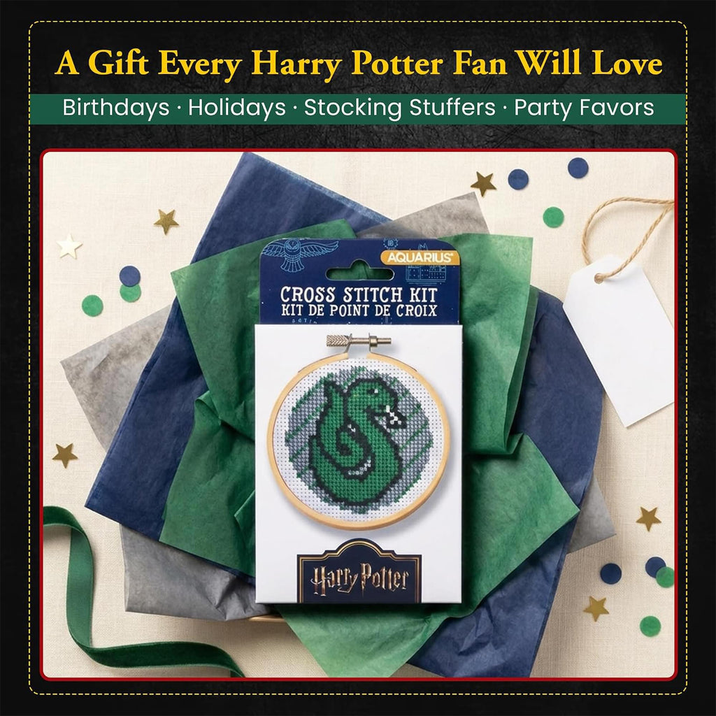 Harry Potter Slytherin Cross Stitch Embroidery Kit