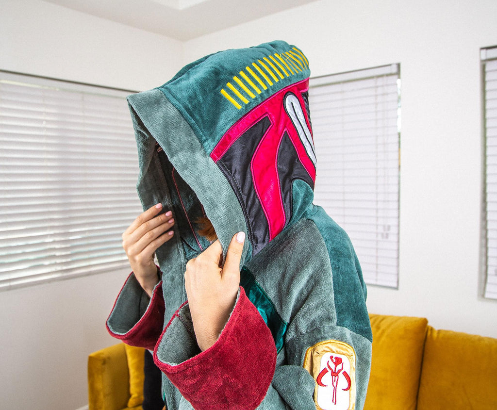 Star Wars Boba Fett Unisex Hooded Bathrobe for Adults