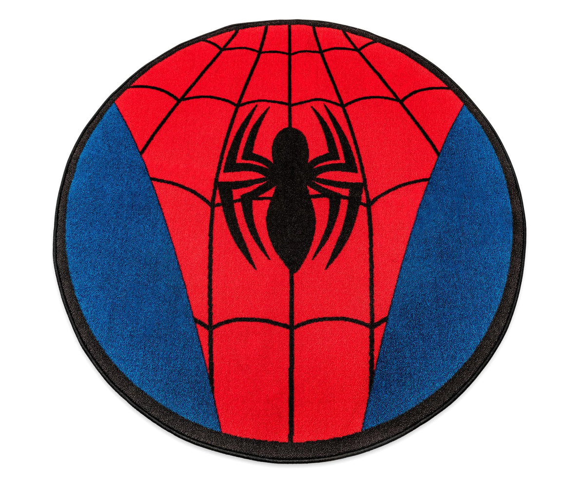 Marvel Spider-Man Chest Logo Round Printed Area Rug | 52 Inches