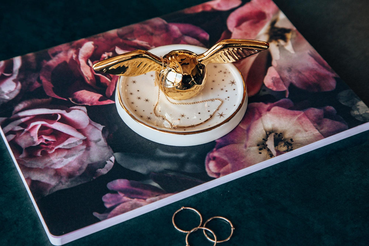 Harry Potter Golden Snitch Ceramic Trinket Tray | 4 Inches