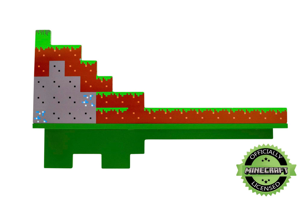 Minecraft Overworld Wall Shelf | 2 Feet Long | Holds 15 Pounds