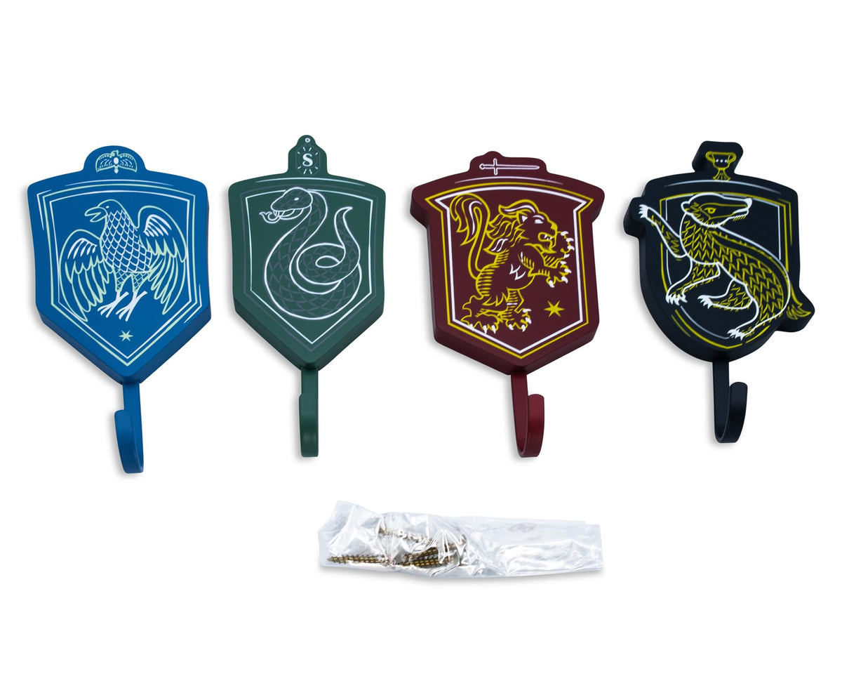 Harry Potter Hogwarts Houses Wall Hooks Storage Rack | Set of 4
