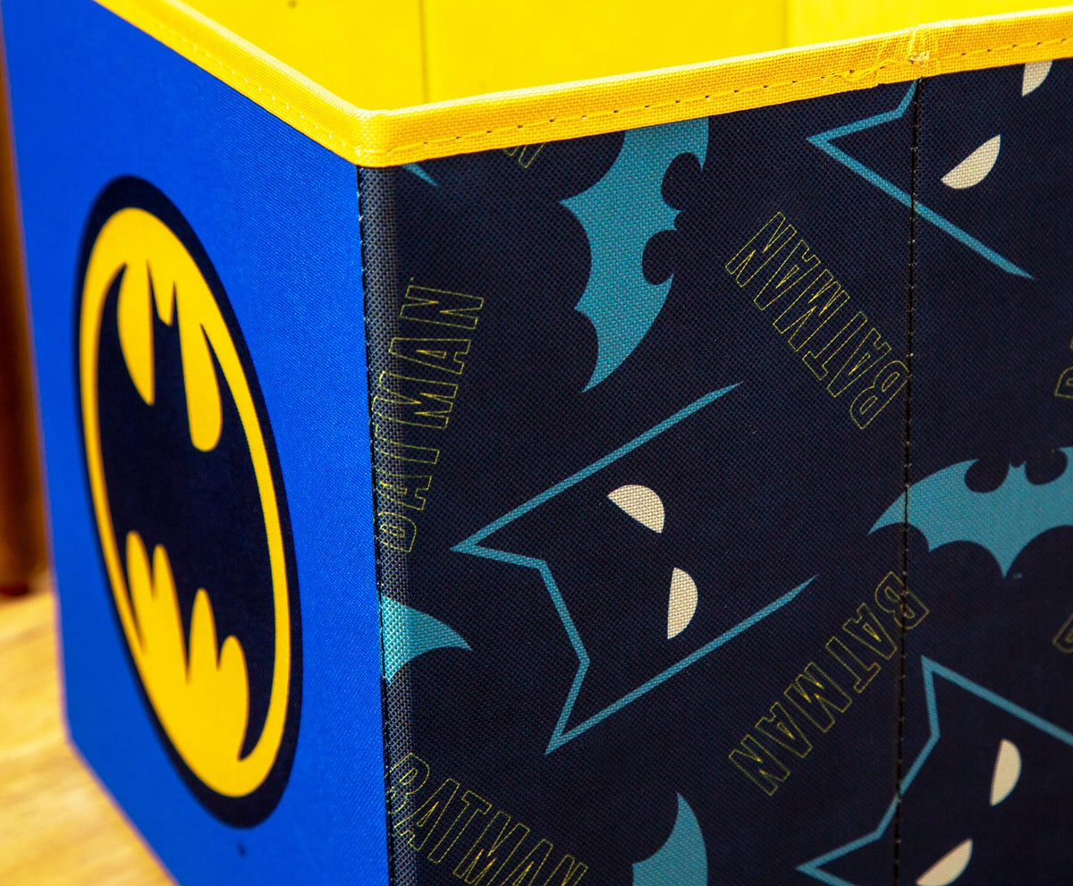 DC Comics Batman Logo Storage Bin Cube Organizer | 11 Inches