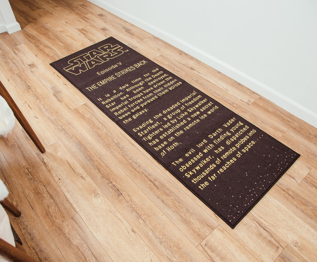 Star Wars: The Empire Strikes Back Title Crawl Printed Area Rug | 27 x 77 Inches