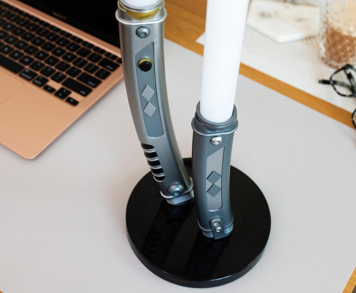 Star Wars Ahsoka Tano Dual Lightsabers Desktop LED Mood Light | 23 Inches Tall