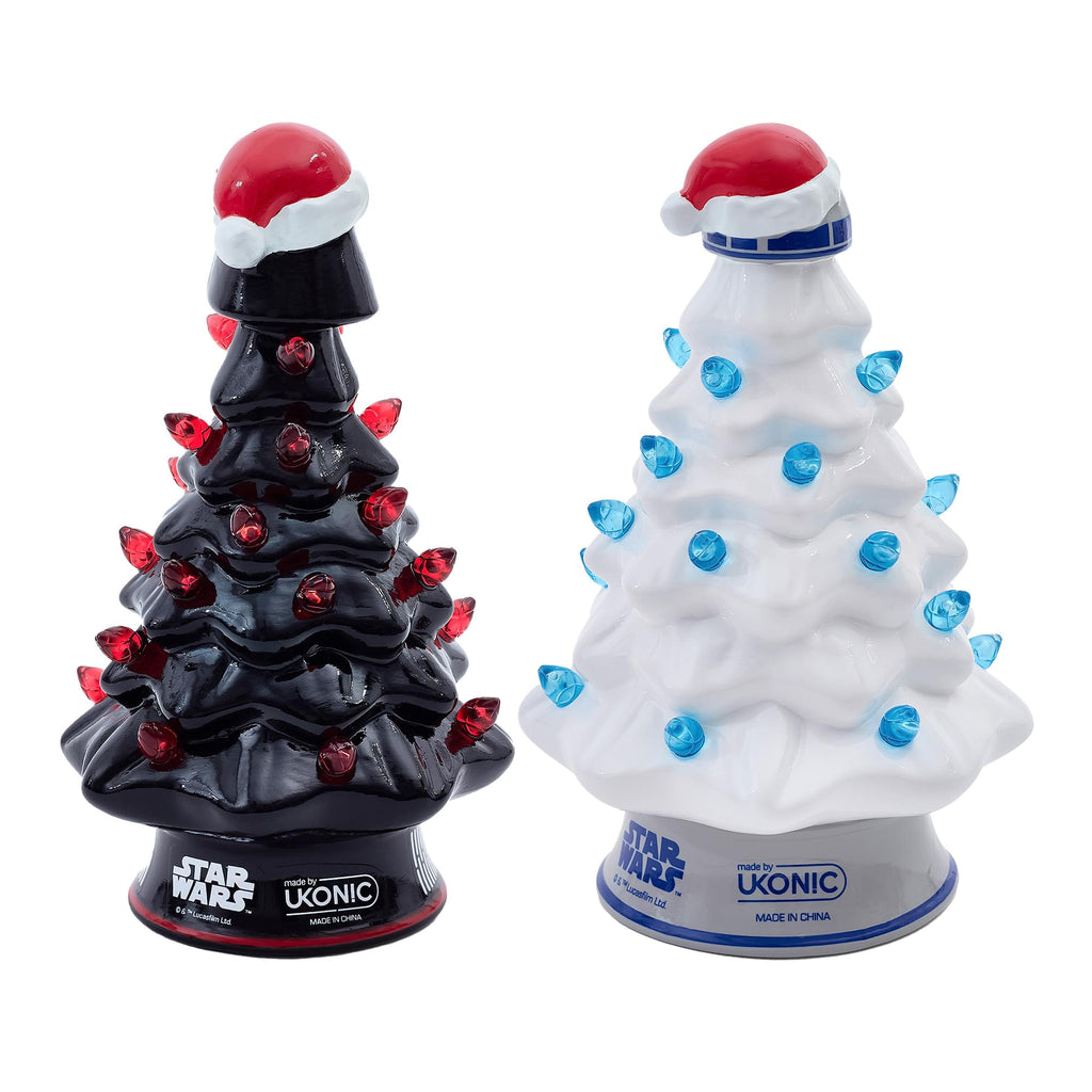 Star Wars Light-Up Ceramic Christmas Tree Set Of 2