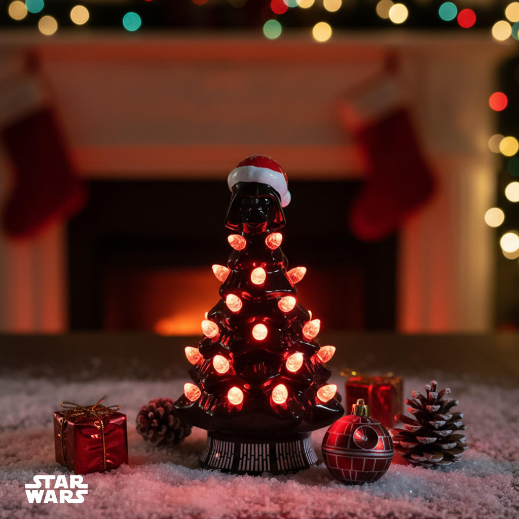 Star Wars Darth Vader Light-Up Ceramic Christmas Tree | 6 Inches Tall