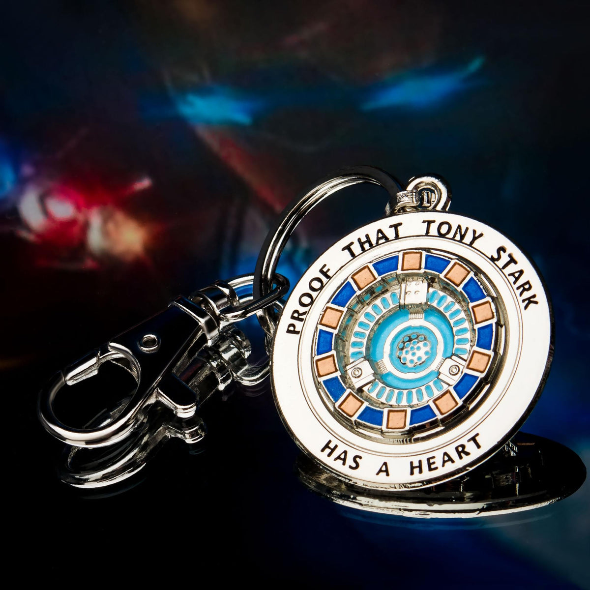 Marvel Iron Man Tony Has A Heart 3D Metal Key Chain