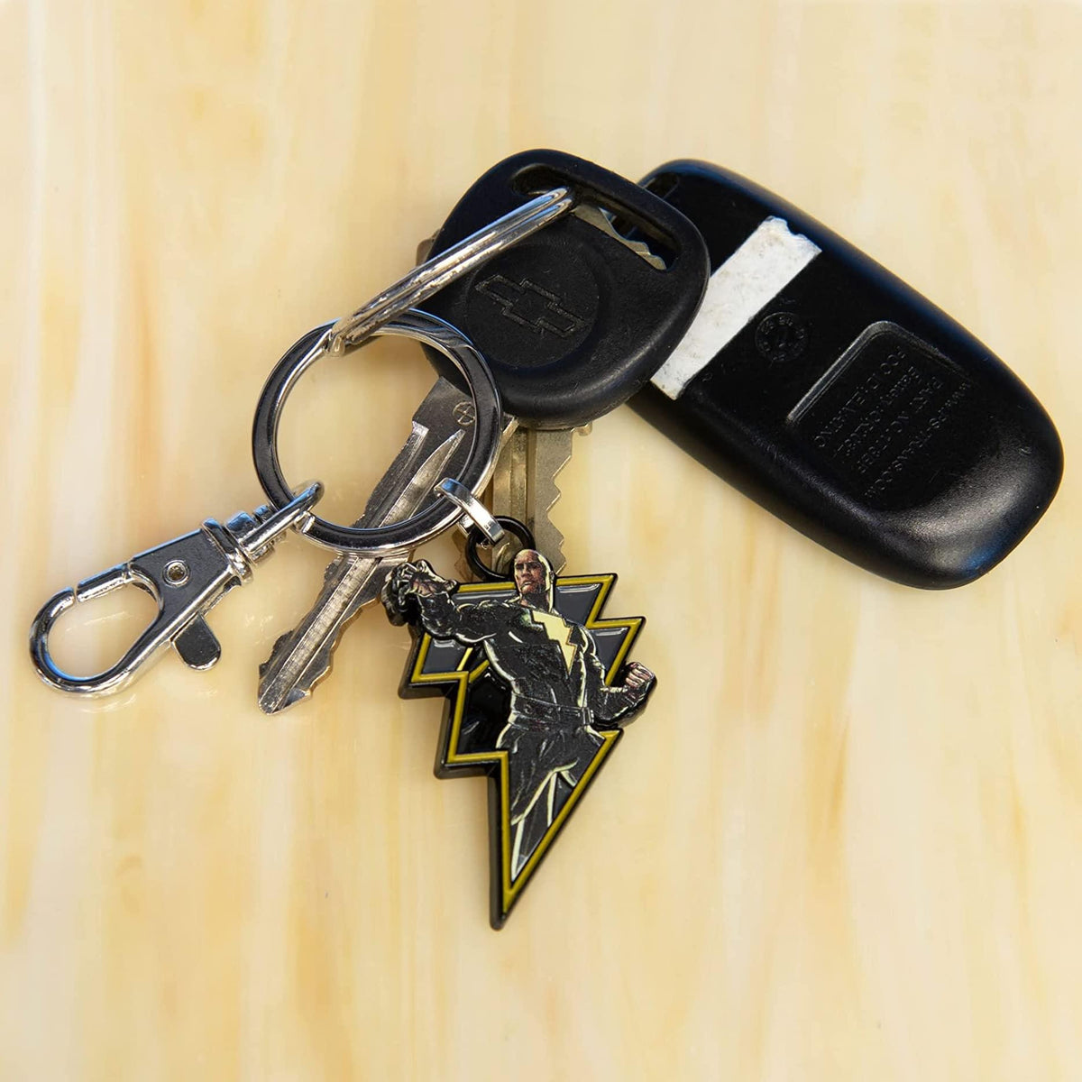 DC Black Adam Lightning Bolt Pendant Keychain