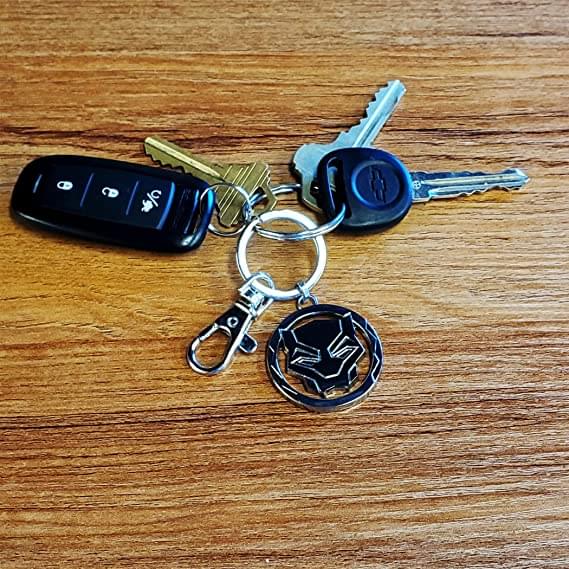 Marvel Black Panther Wakanda Forever Panther Symbol Keychain