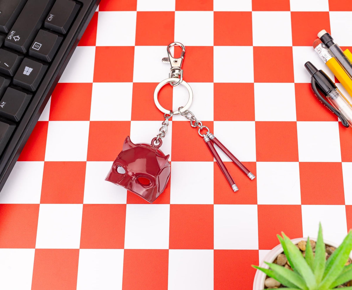 Marvel Daredevil: Born Again Mask and Billy Clubs 3D Enamel Keychain