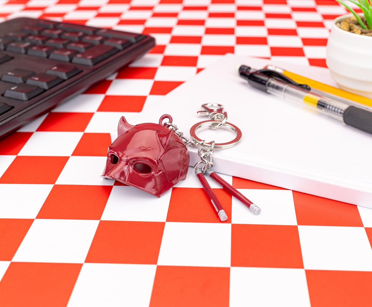 Marvel Daredevil: Born Again Mask and Billy Clubs 3D Enamel Keychain