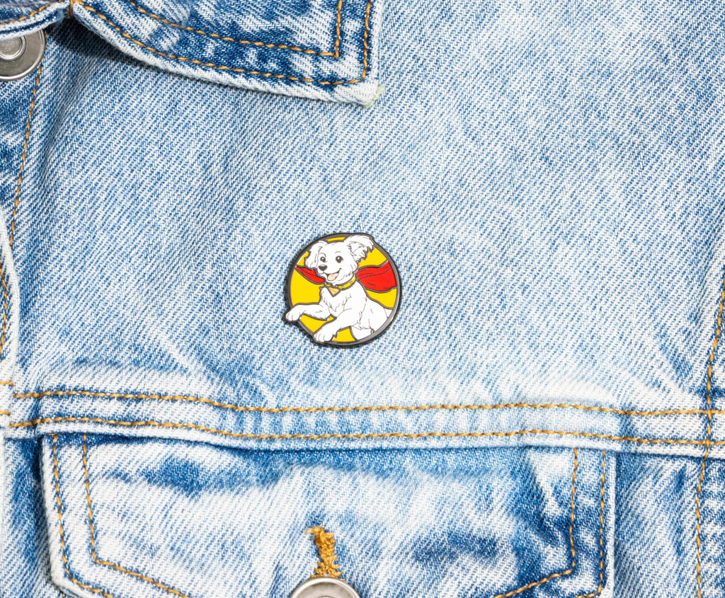 DC Studios Supergirl Krypto Round Enamel Pin