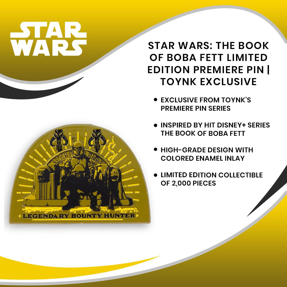 Star Wars: The Book Of Boba Fett Limited Edition Premiere Pin | Toynk Exclusive
