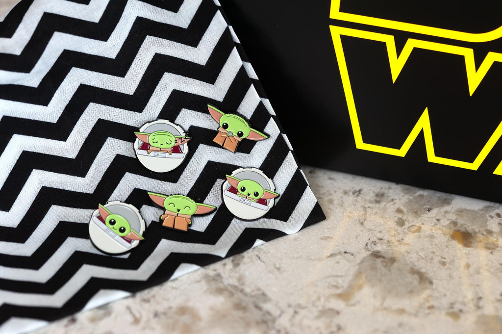 Star Wars: The Mandalorian, The Child 5-Piece Enamel Pin Set | Baby Yoda Pins