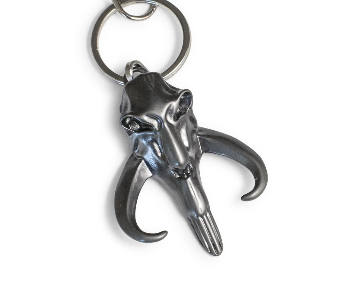 Star Wars Mandalorian Mythosaur Logo 3D Flat Back Heavy Duty Metal Car Keychain