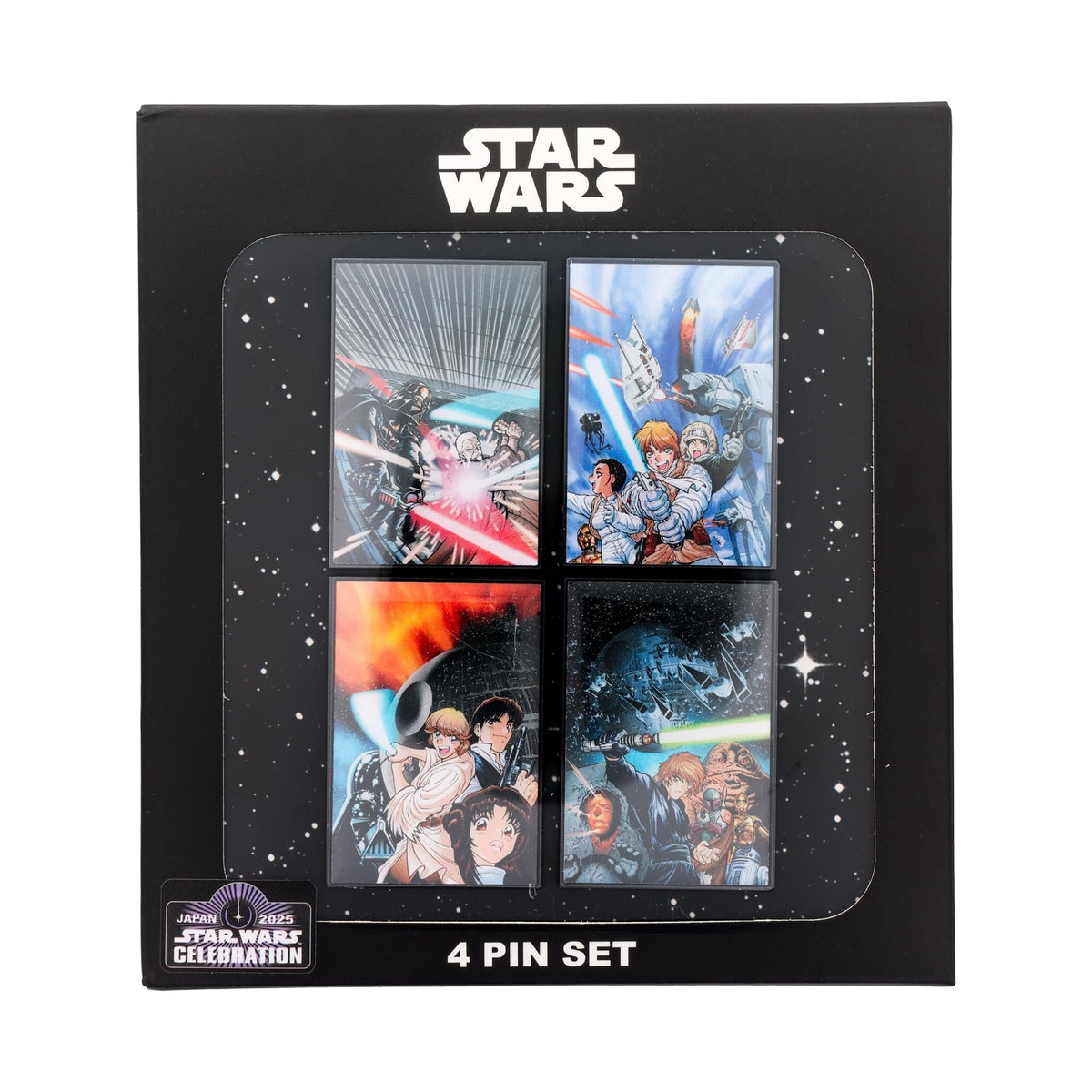 Star Wars Original Trilogy 4-Piece Enamel Pin Set | SWC 2025 Exclusive