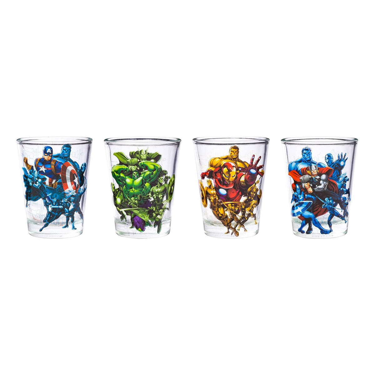 Marvel Avengers 2-Ounce Mini Shot Glasses | Set of 4