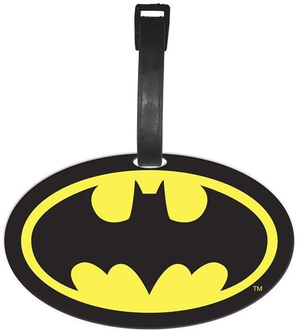 DC Comics Batman Logo Travel Luggage Tag With Suitcase ID Card Label