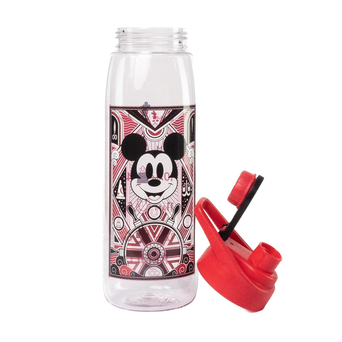 Disney 100 Captain Mickey Mouse Water Bottle With Timetable | Holds 28 Ounces