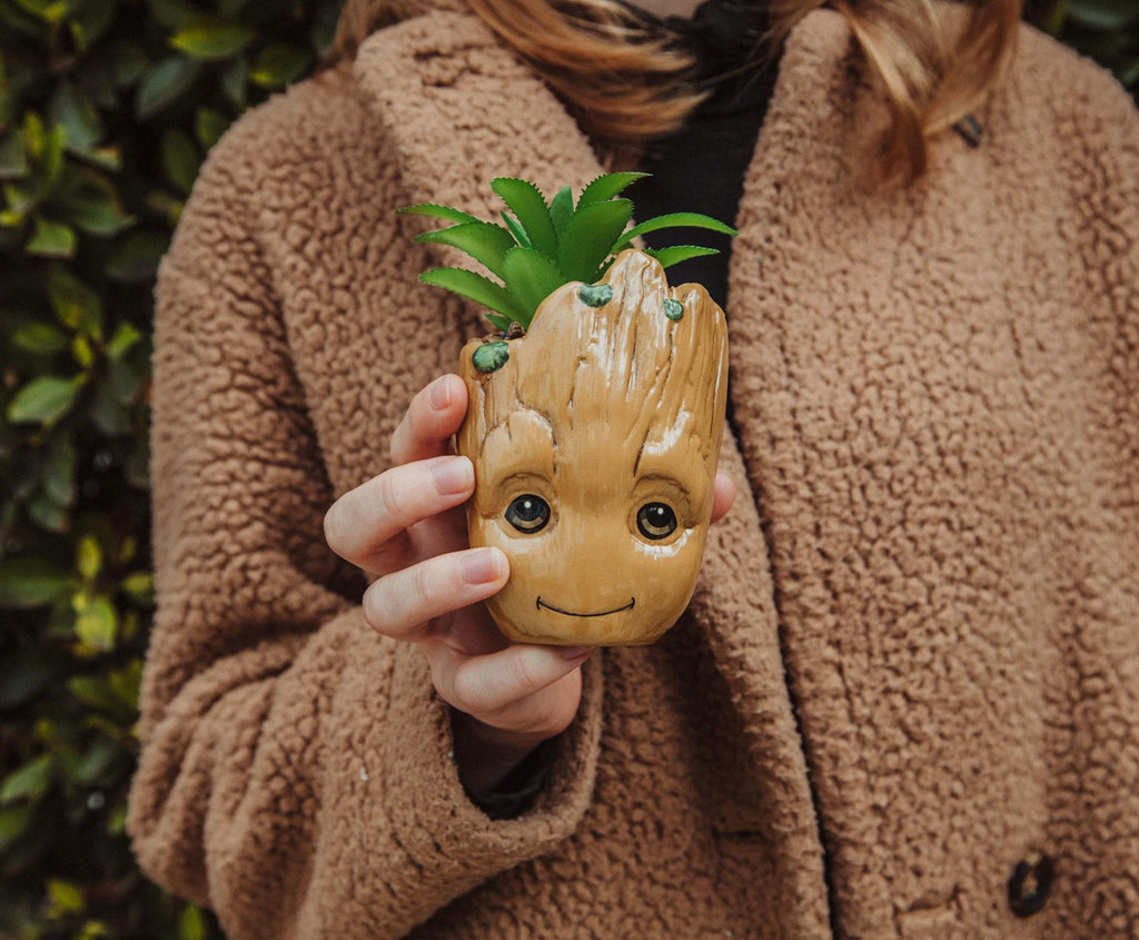 Marvel Studios I Am Groot 3-Inch Ceramic Mini Planter With Artificial Succulent